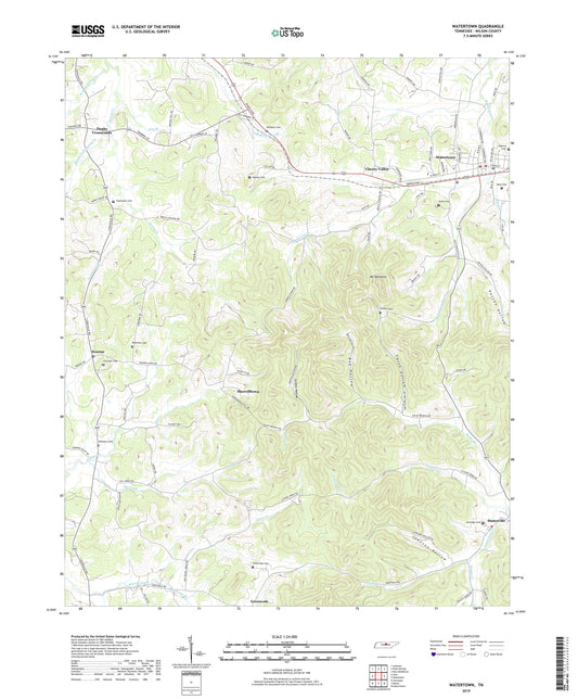 Watertown Tennessee US Topo Map Image