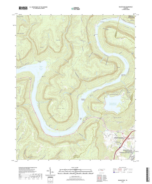 Wauhatchie Tennessee US Topo Map Image