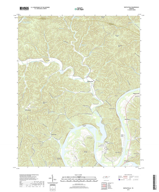 Whitleyville Tennessee US Topo Map Image