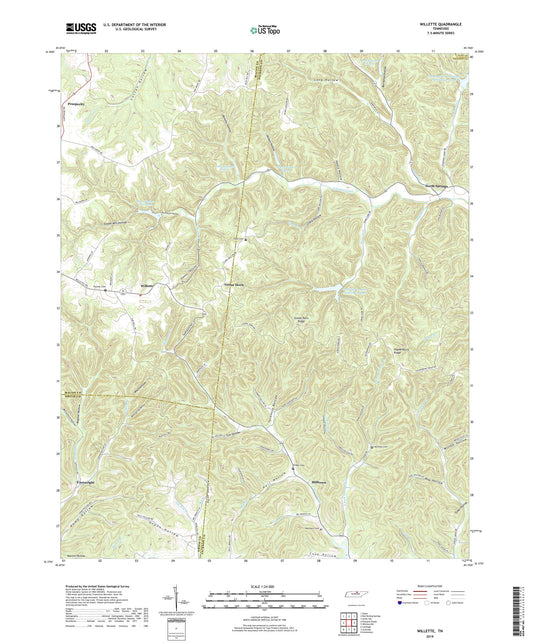 Willette Tennessee US Topo Map Image