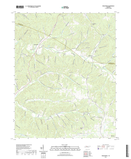 Woolworth Tennessee US Topo Map Image