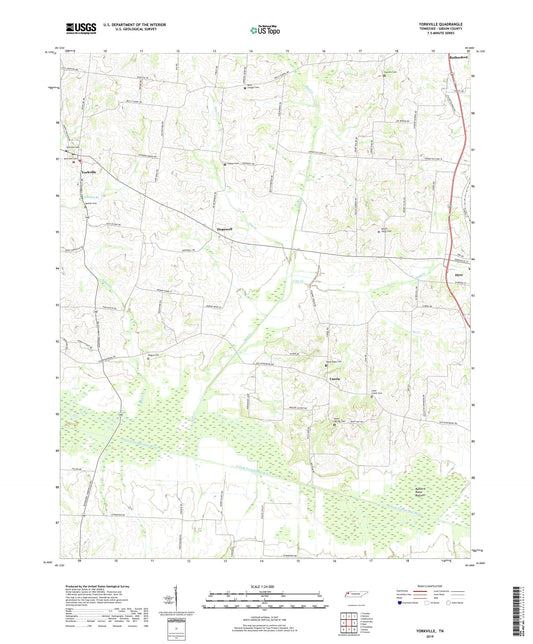 Yorkville Tennessee US Topo Map Image