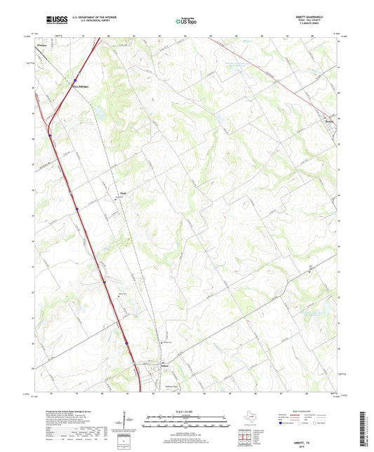 Abbott Texas US Topo Map Image