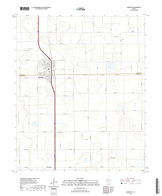 Abernathy Texas US Topo Map Image
