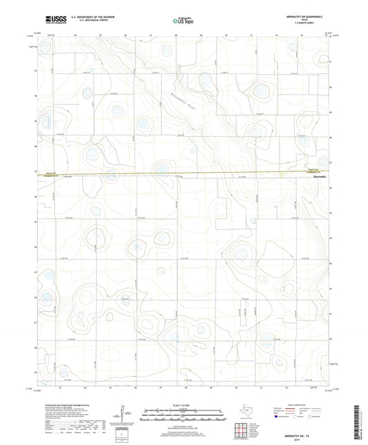 Abernathy SW Texas US Topo Map Image