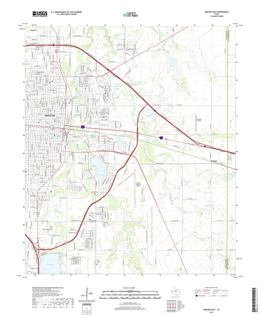 Abilene East Texas US Topo Map Image