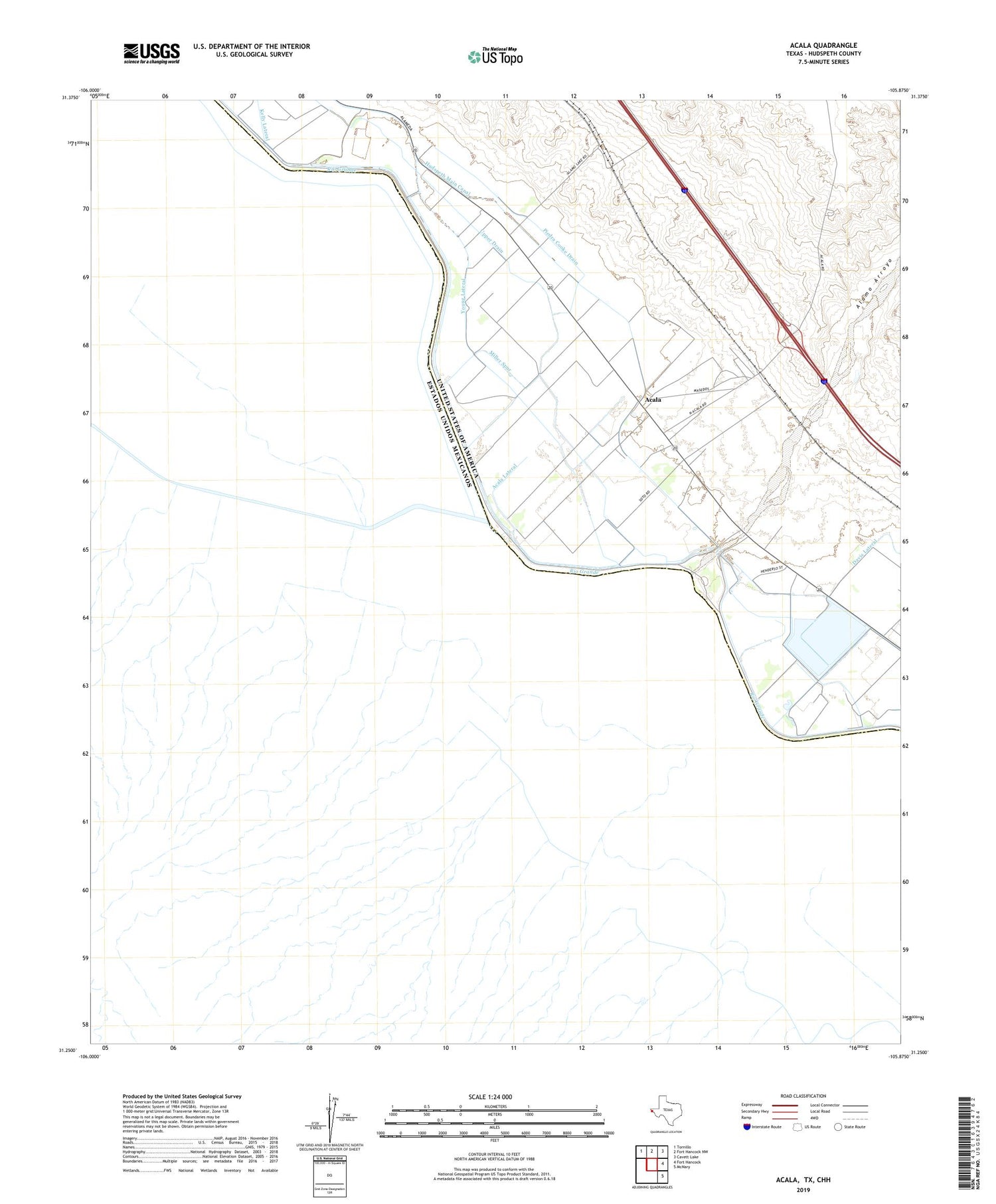 Acala Texas US Topo Map Image
