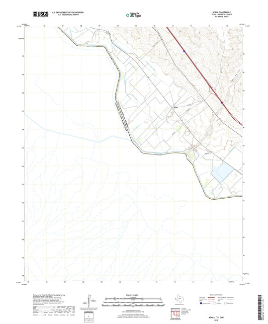 Acala Texas US Topo Map Image