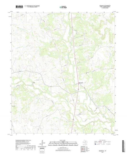 Adamsville Texas US Topo Map Image