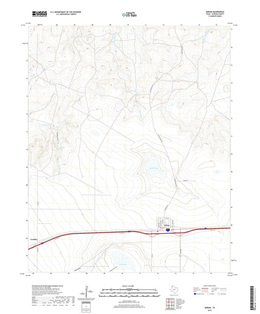Adrian Texas US Topo Map Image