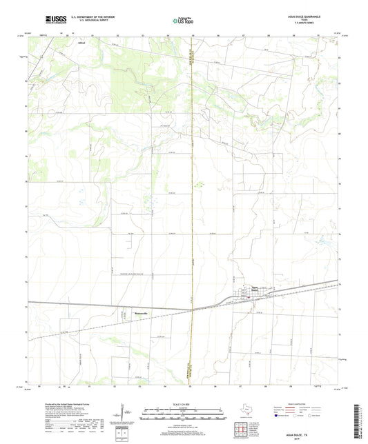 Agua Dulce Texas US Topo Map Image