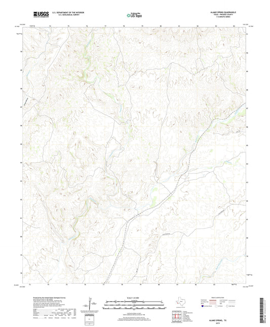 Alamo Spring Texas US Topo Map Image