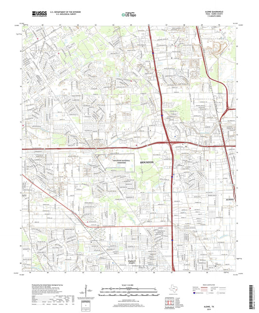 Aldine Texas US Topo Map Image
