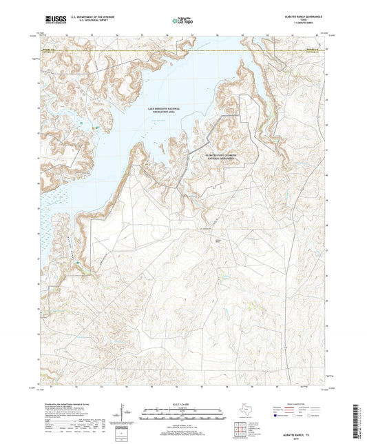 Alibates Ranch Texas US Topo Map Image