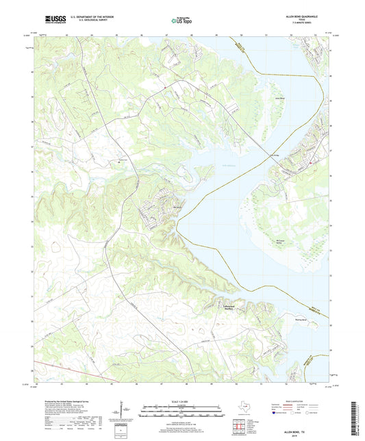 Allen Bend Texas US Topo Map Image