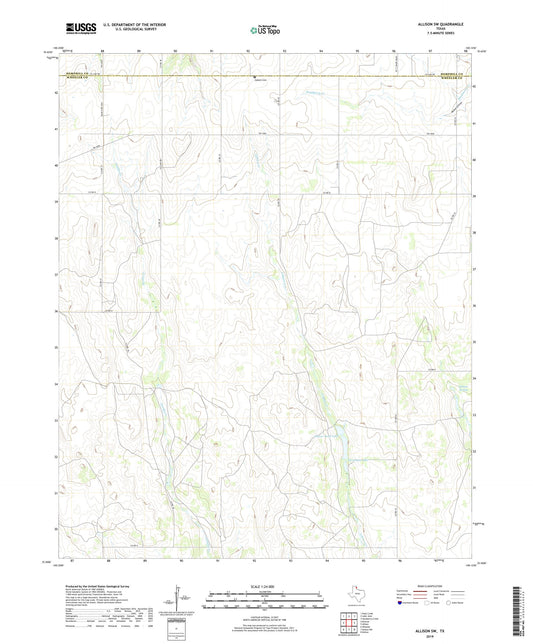 Allison SW Texas US Topo Map Image
