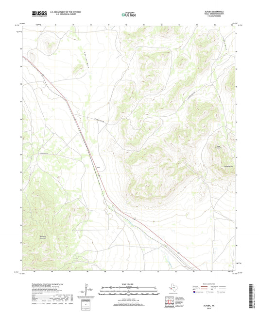Altuda Texas US Topo Map Image