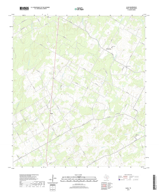 Alum Texas US Topo Map Image