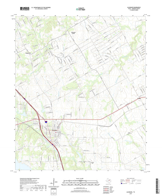 Alvarado Texas US Topo Map Image