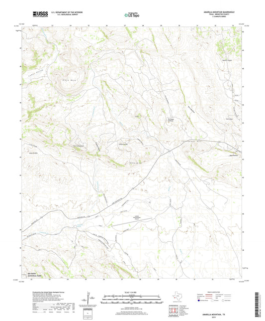 Amarilla Mountain Texas US Topo Map Image