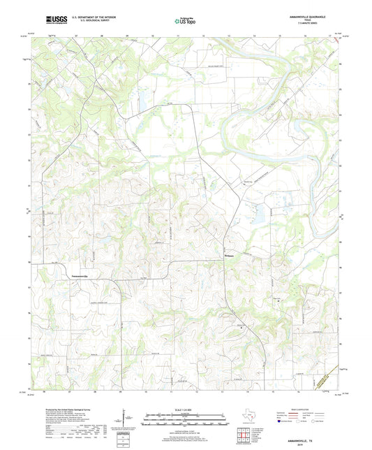 Ammannsville Texas US Topo Map Image