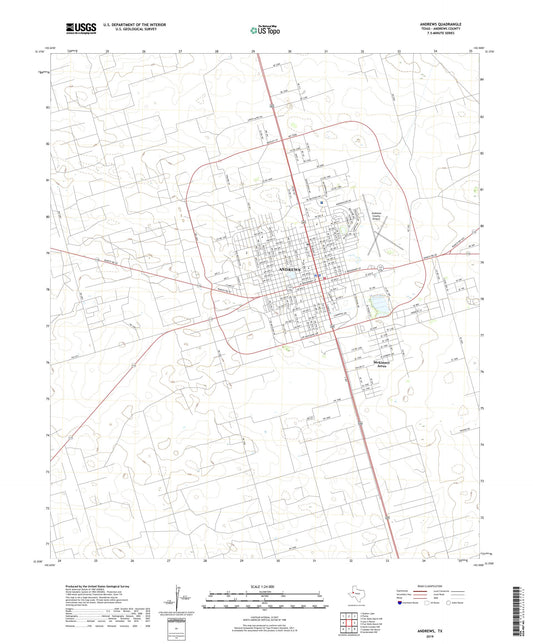 Andrews Texas US Topo Map Image