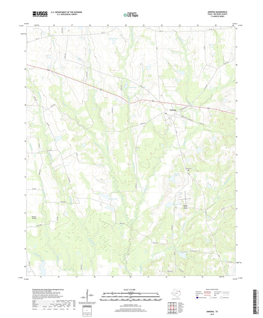 Annona Texas US Topo Map Image