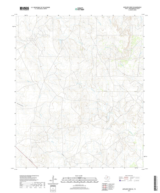 Antelope Creek SE Texas US Topo Map Image