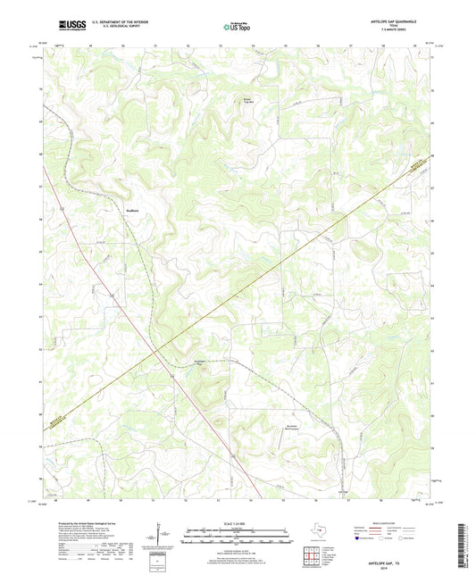 Antelope Gap Texas US Topo Map Image
