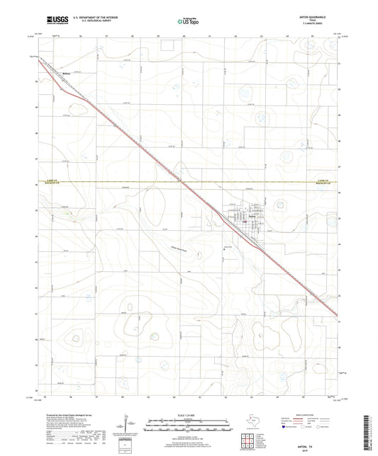 Anton Texas US Topo Map Image