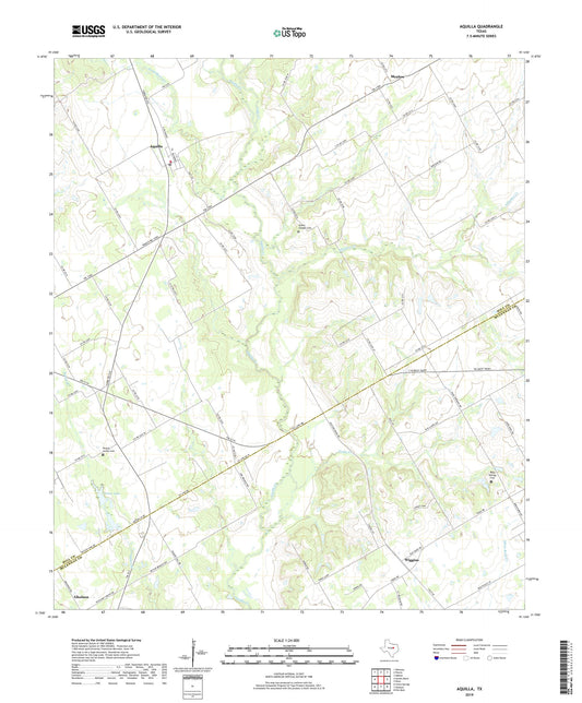 Aquilla Texas US Topo Map Image
