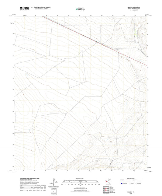 Aragon Texas US Topo Map Image