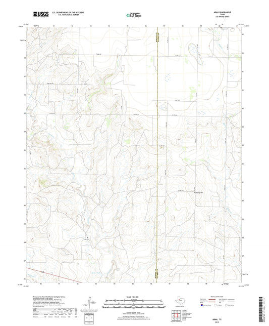 Arah Texas US Topo Map Image