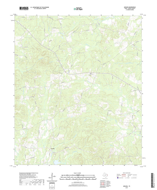 Arcadia Texas US Topo Map Image