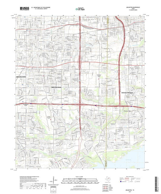 Arlington Texas US Topo Map Image