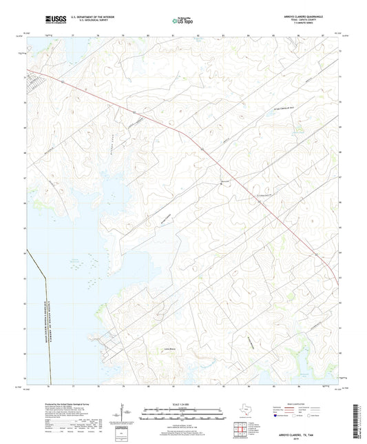 Arroyo Clareno Texas US Topo Map Image