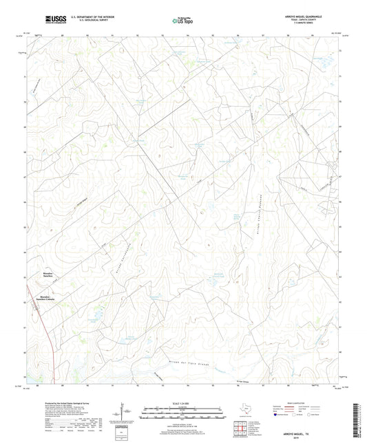 Arroyo Miguel Texas US Topo Map Image