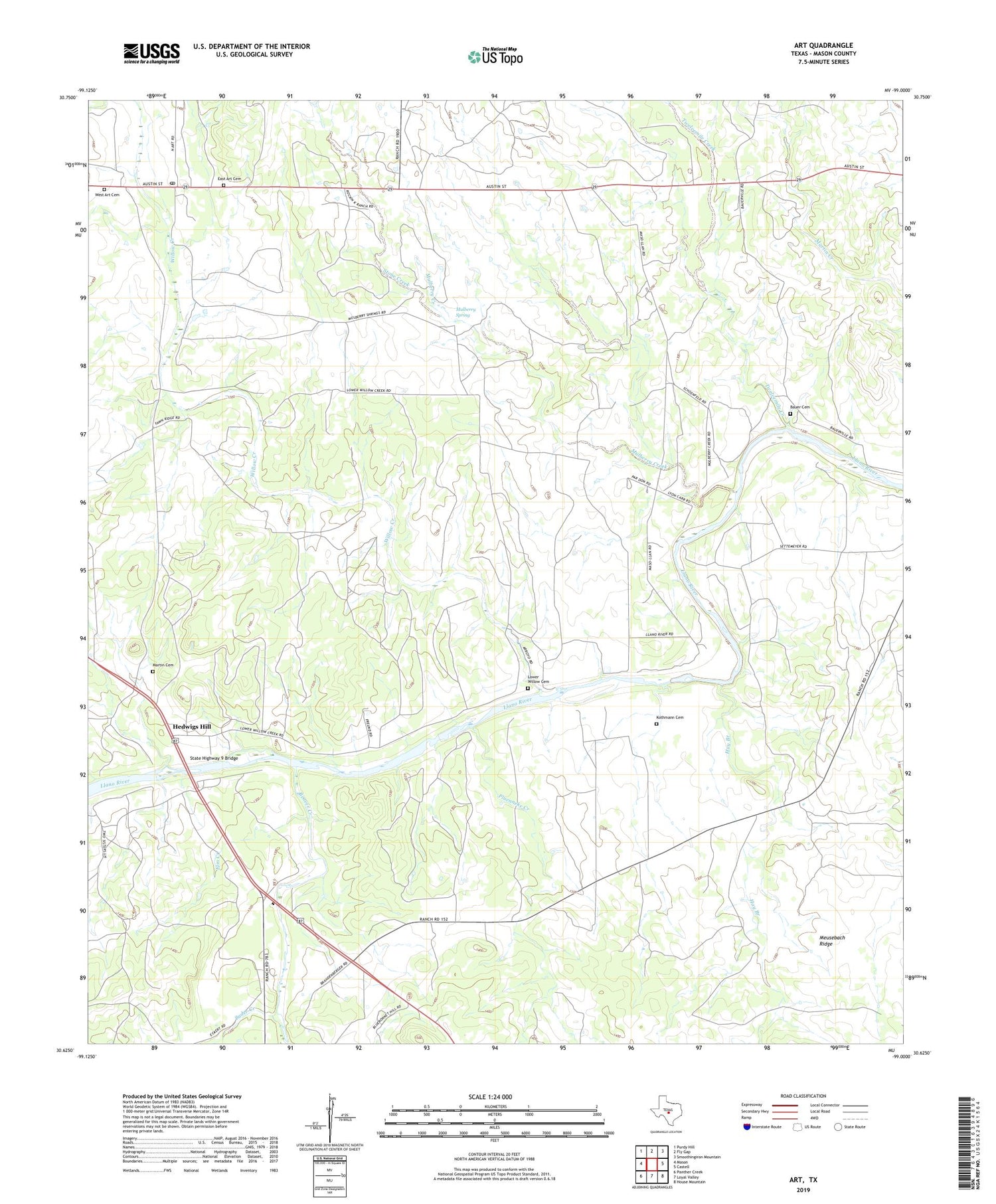 Art Texas US Topo Map Image