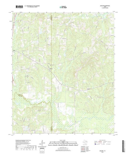 Ashland Texas US Topo Map Image