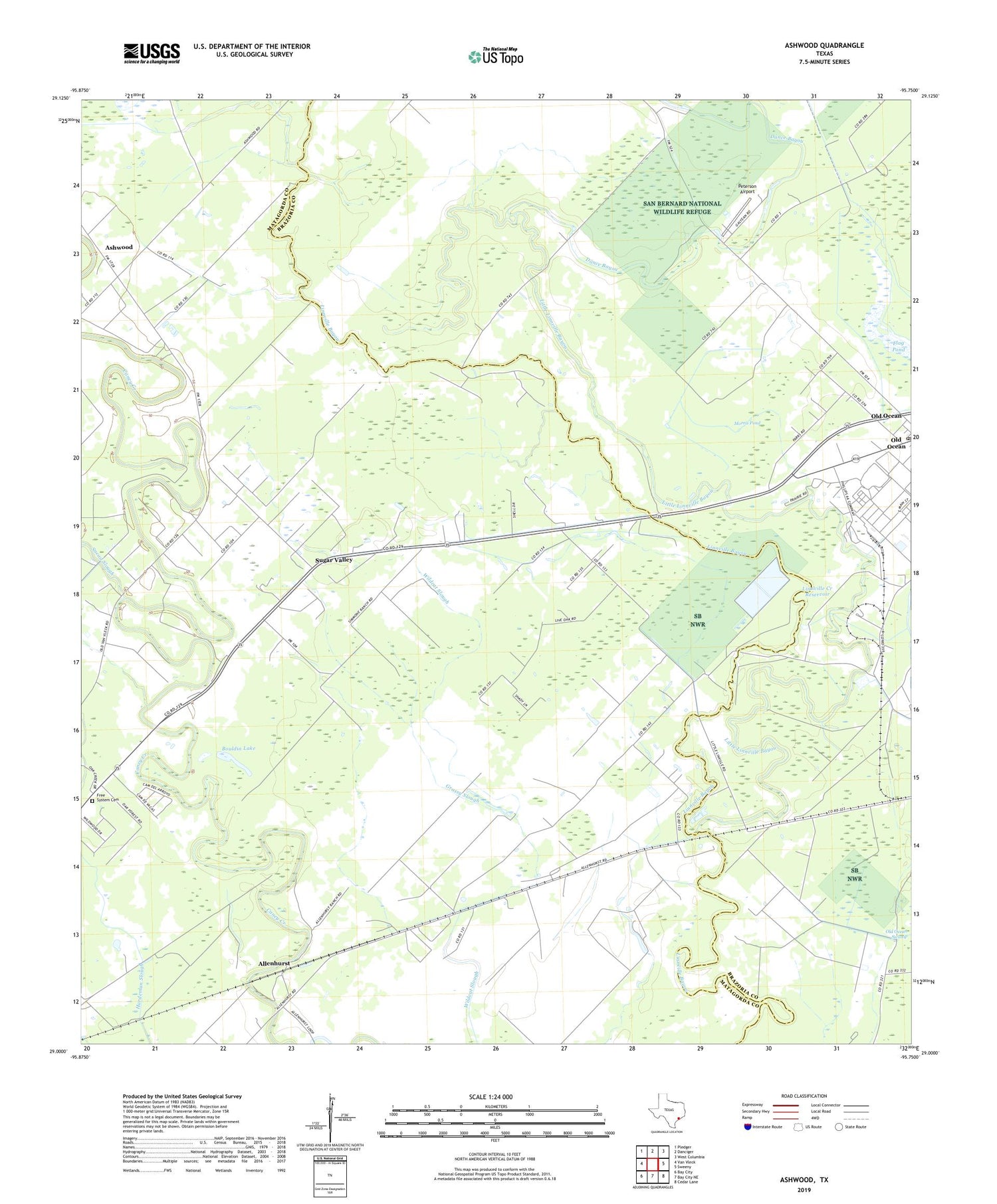 Ashwood Texas US Topo Map Image
