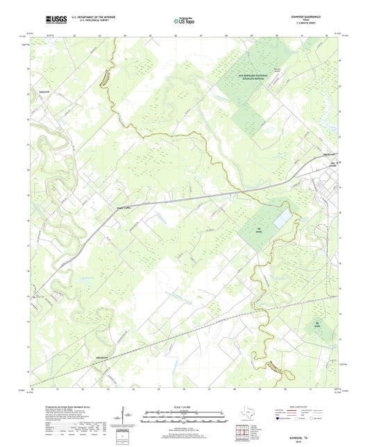 Ashwood Texas US Topo Map Image