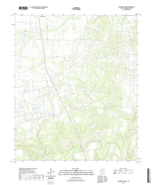 Aspermont Lake Texas US Topo Map Image