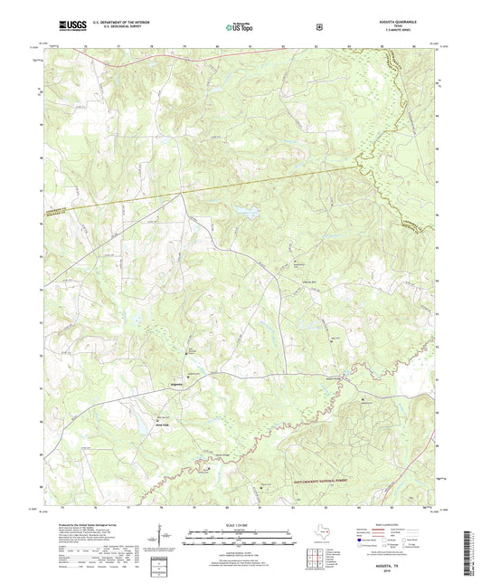 Augusta Texas US Topo Map Image