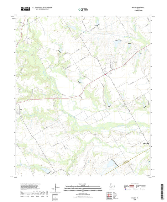 Avalon Texas US Topo Map Image