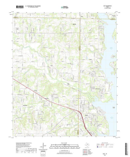Azle Texas US Topo Map Image