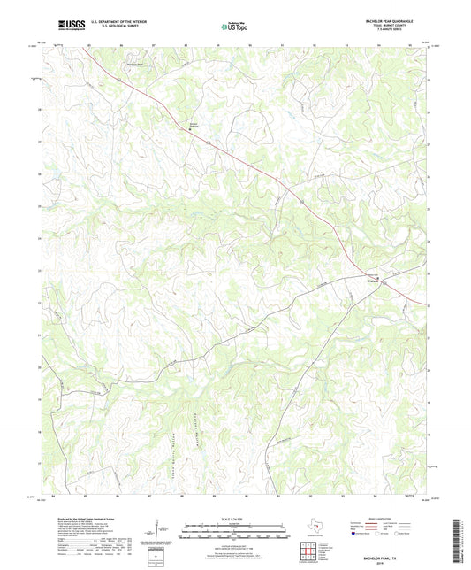 Bachelor Peak Texas US Topo Map Image