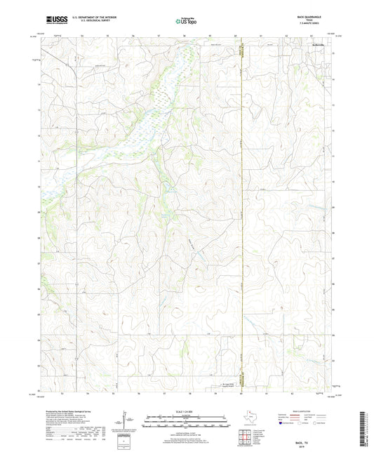 Back Texas US Topo Map Image