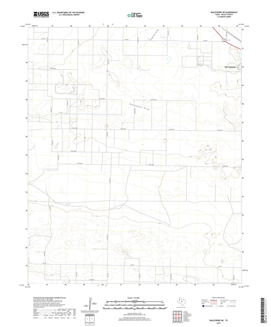 Baileyboro NE Texas US Topo Map Image