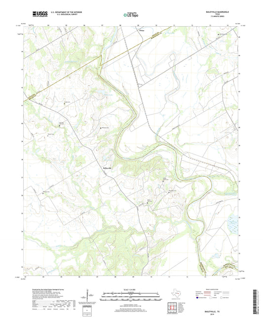 Baileyville Texas US Topo Map Image