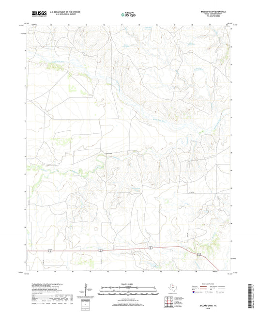 Ballard Camp Texas US Topo Map Image